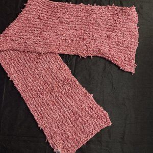 PALE PINK/IVORY FUZZY SCARF